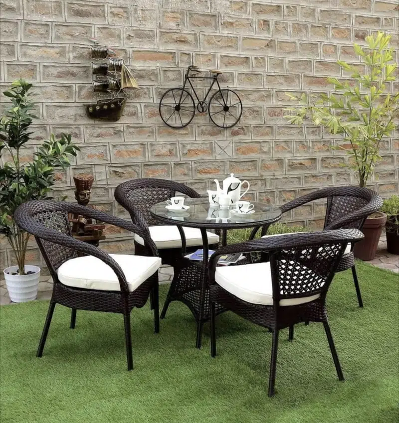 Net Style Rattan Chairs outdoor furniture Lahore patio garden lawn