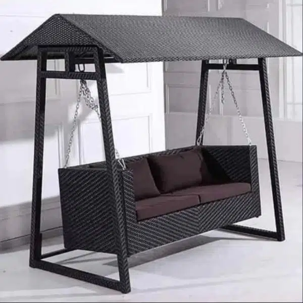 Two Seater Rattan Swing outdoor furniture Lahore patio garden lawn